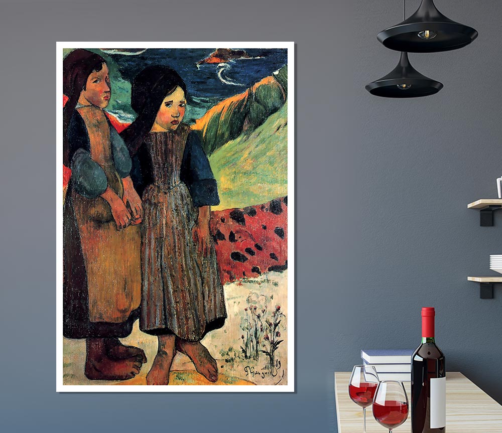 Gauguin Breton Near Sea Print Poster Wall Art