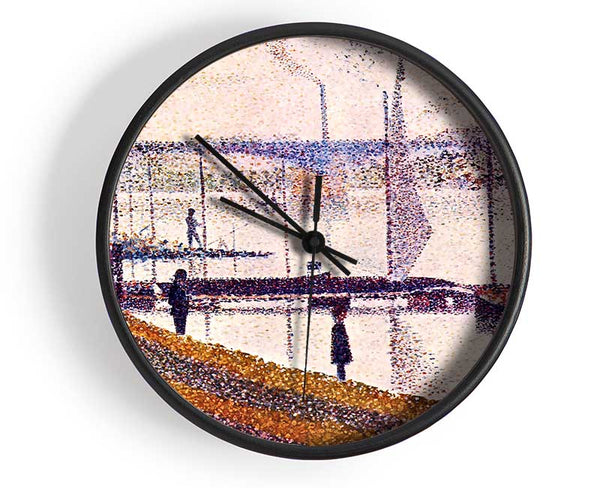 Seurat Bridge Of Courbevoie Clock - Wallart-Direct UK