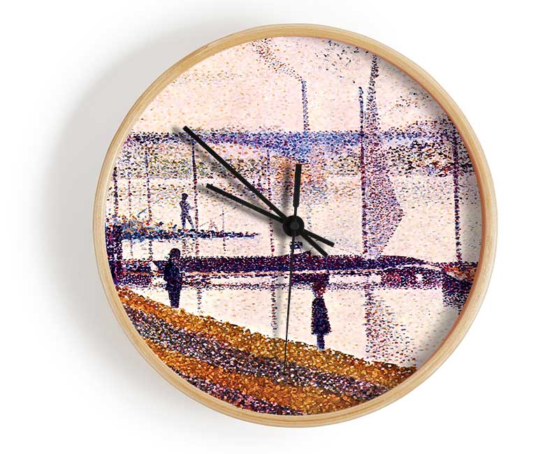 Seurat Bridge Of Courbevoie Clock - Wallart-Direct UK