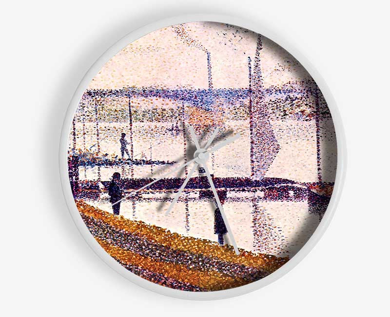 Seurat Bridge Of Courbevoie Clock - Wallart-Direct UK