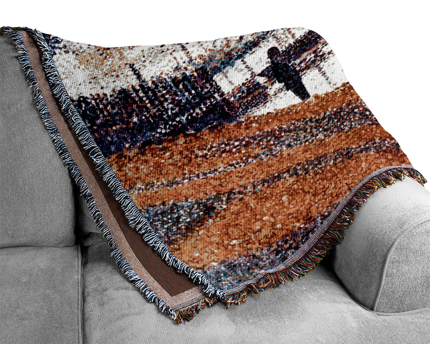 Seurat Bridge Of Courbevoie Woven Blanket