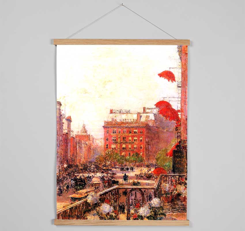 Hassam Broadway And Fifth Avenue Hanging Poster - Wallart-Direct UK