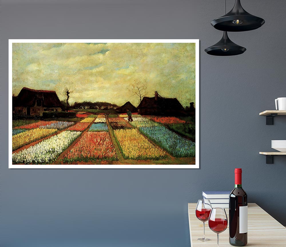 Van Gogh Bulb Fields Print Poster Wall Art