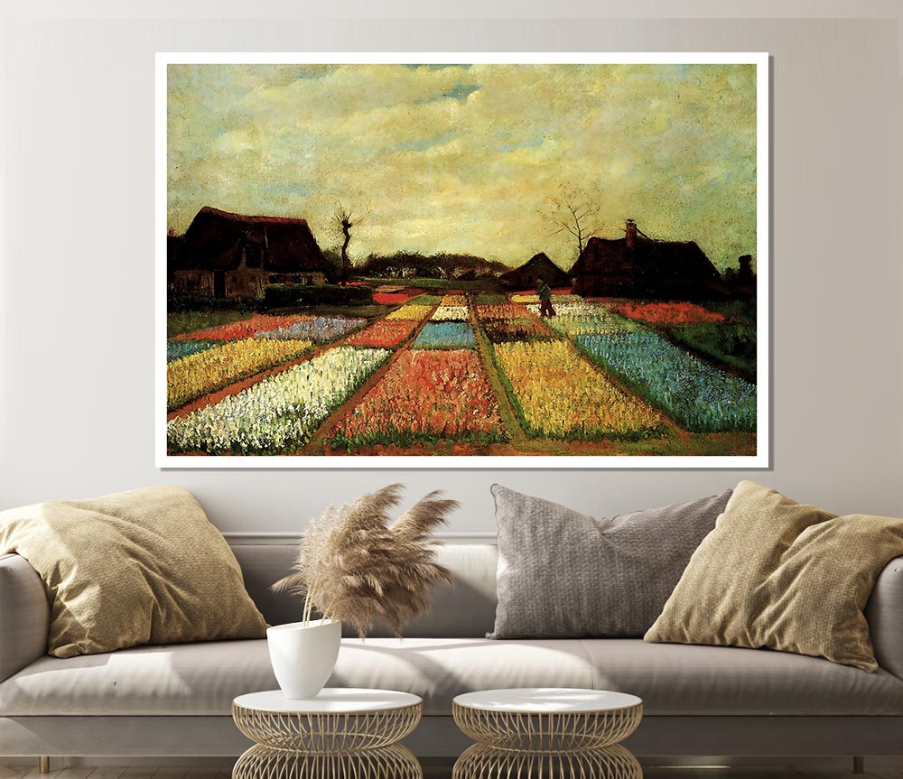 Van Gogh Bulb Fields Print Poster Wall Art