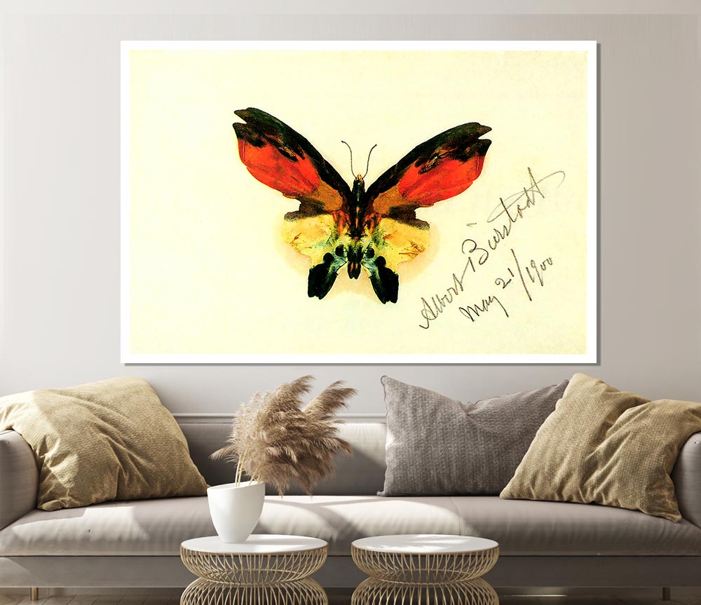 Bierstadt Butterfly 2 Print Poster Wall Art