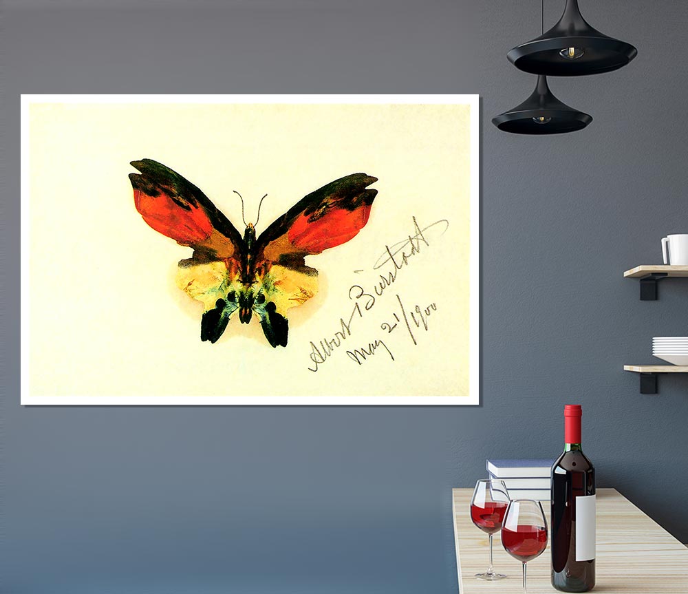 Bierstadt Butterfly 2 Print Poster Wall Art