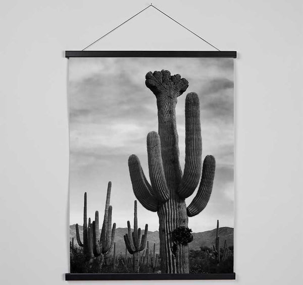 Ansel Adams Cactus In Saguaro National Monument In Arizona B n W Hanging Poster - Wallart-Direct UK