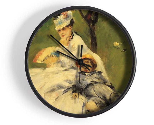 Renoir Camille Monet And Her Son Jean In The Garden Of Argenteuil Clock - Wallart-Direct UK