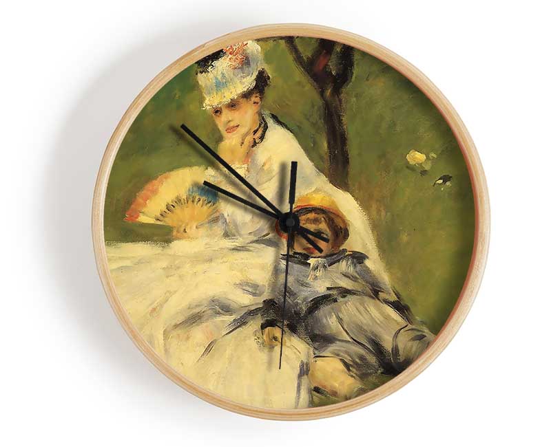 Renoir Camille Monet And Her Son Jean In The Garden Of Argenteuil Clock - Wallart-Direct UK