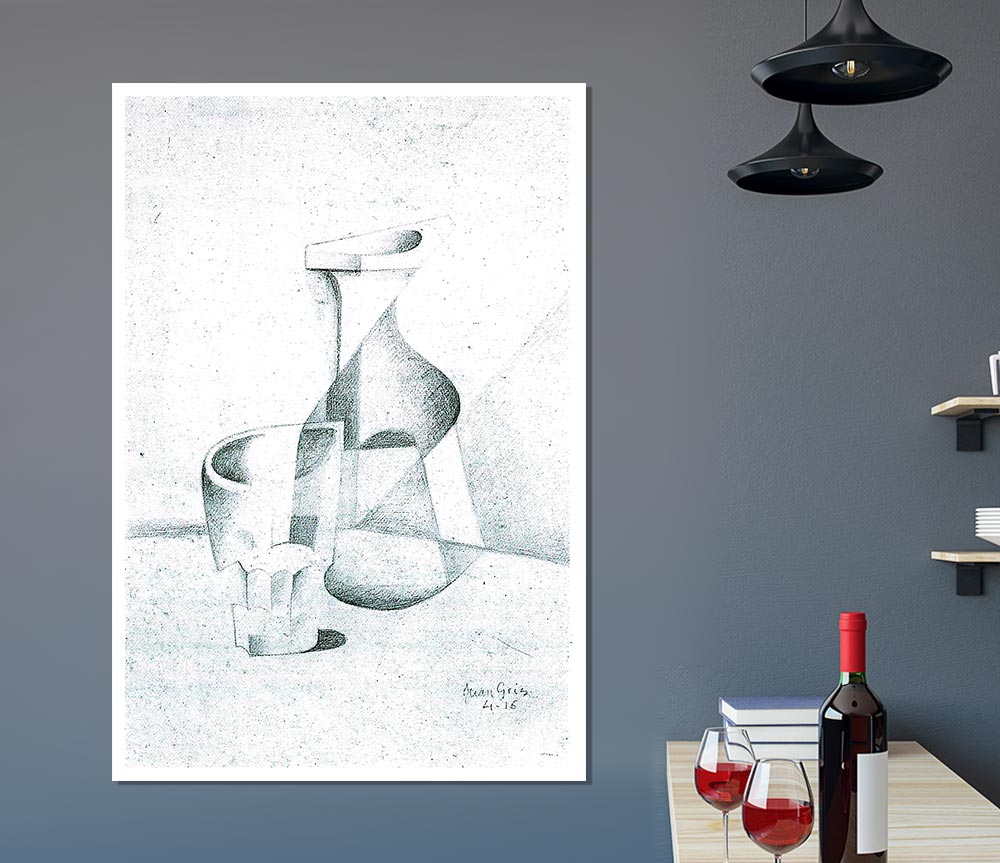 Juan Gris Caraffe And Glass Print Poster Wall Art