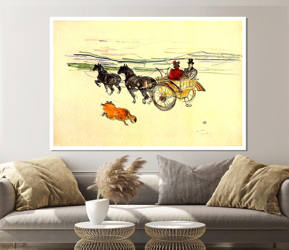 Toulouse Lautrec Carriage Print Poster Wall Art