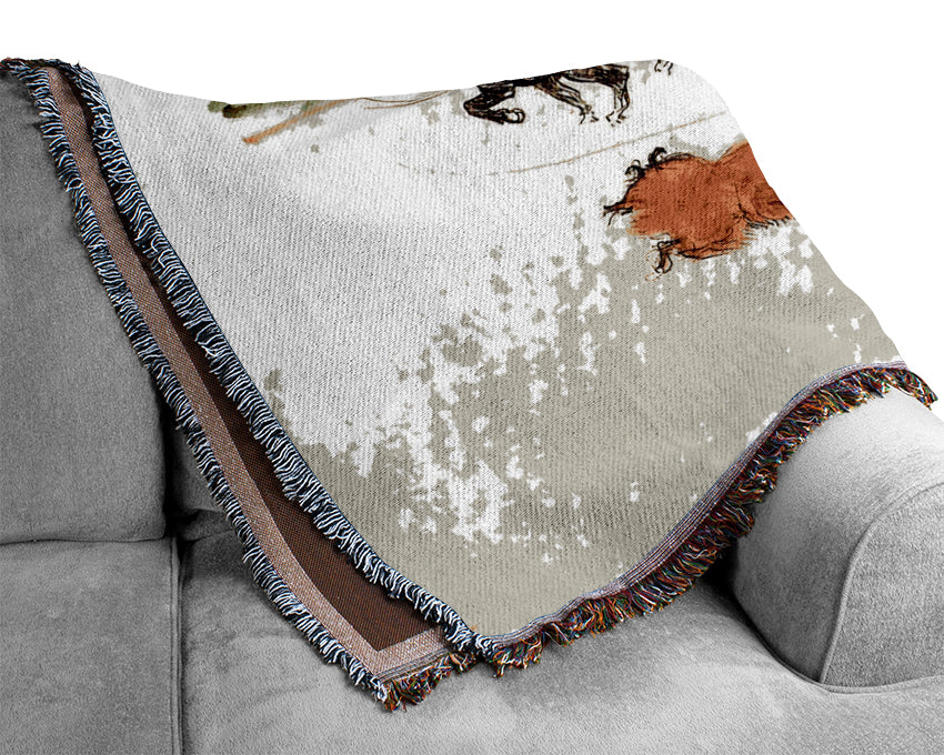 Toulouse Lautrec Carriage Woven Blanket