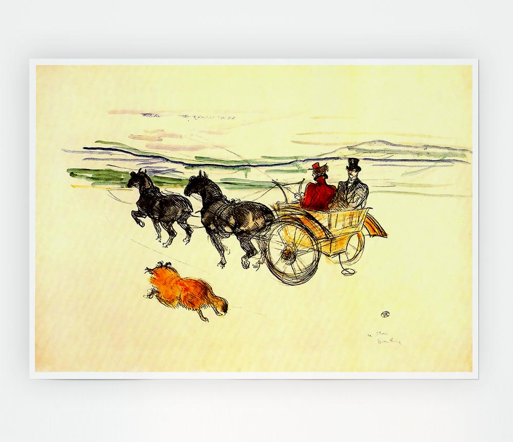 Toulouse Lautrec Carriage Print Poster Wall Art