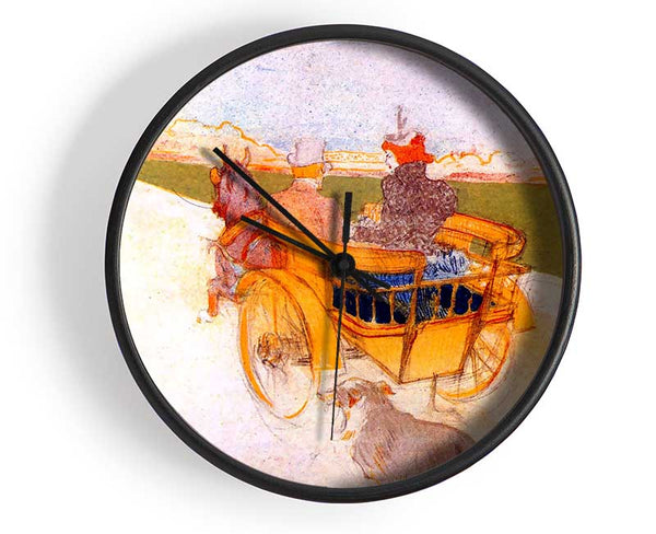 Toulouse Lautrec Carriage With Dog Clock - Wallart-Direct UK