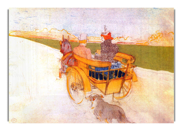 Carriage With Dog By Toulouse Lautrec