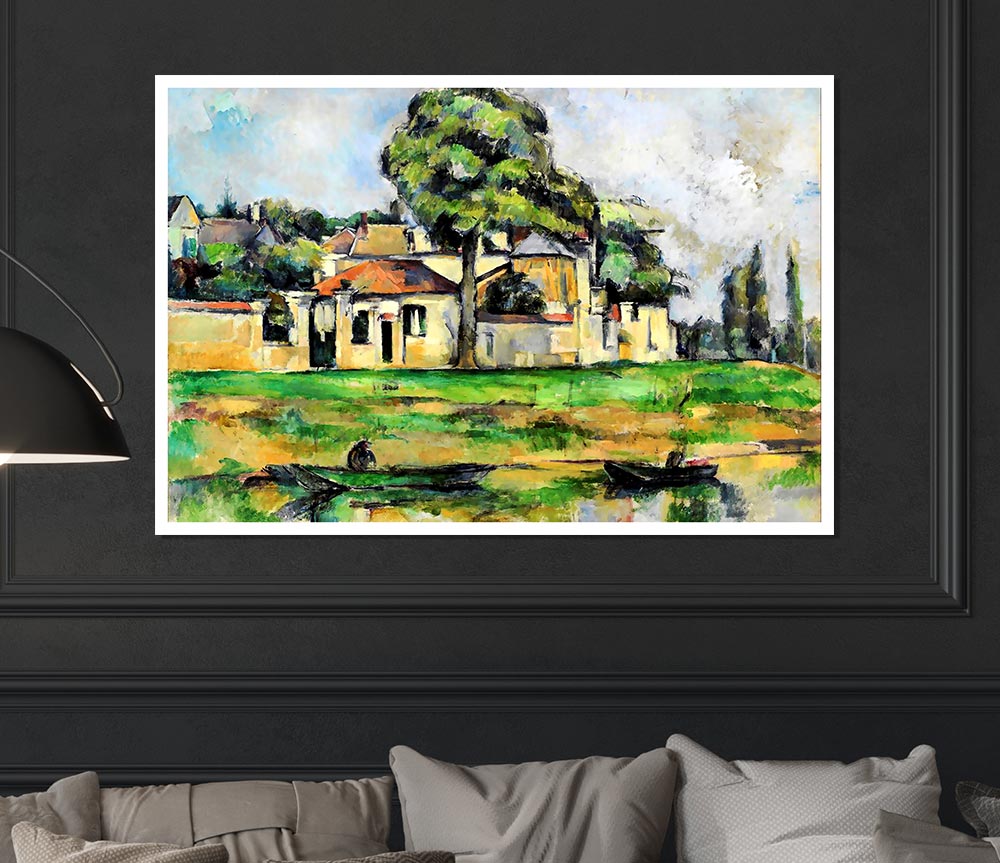 Cezanne Banks Of The Marne Print Poster Wall Art