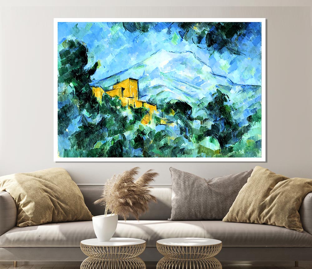 Cezanne Mont Sainte Victoire And Chateau Noir Print Poster Wall Art