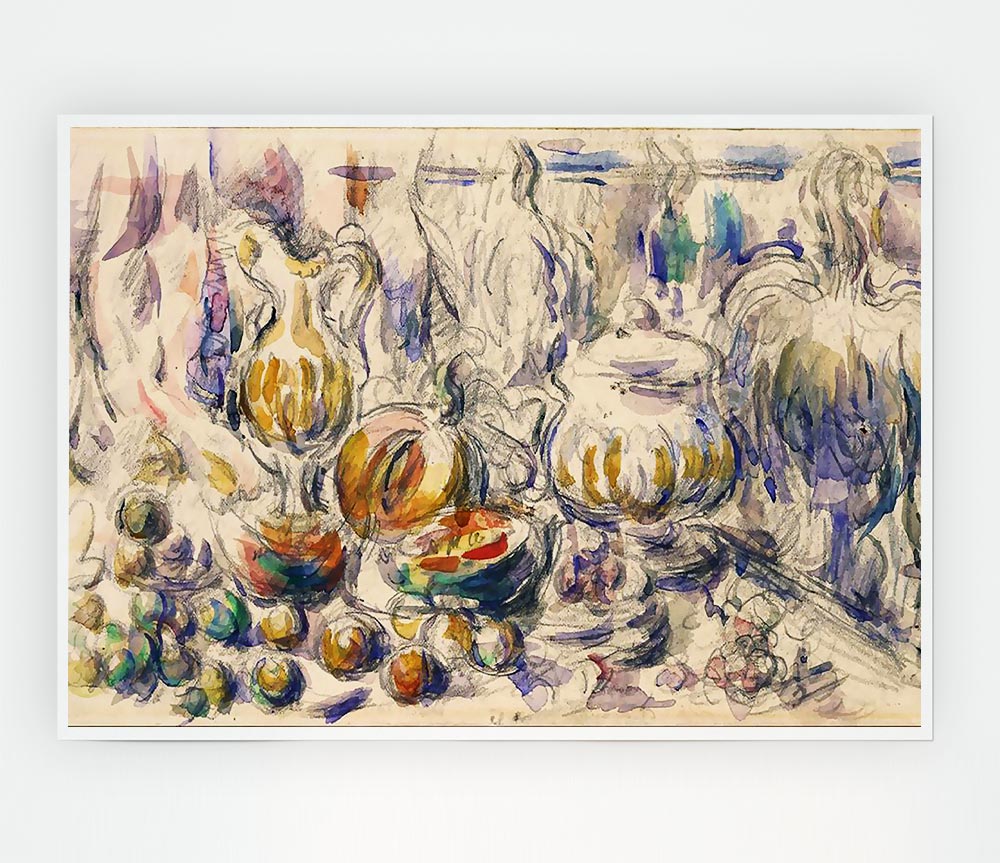 Cezanne Pot And Soup Tureen Print Poster Wall Art