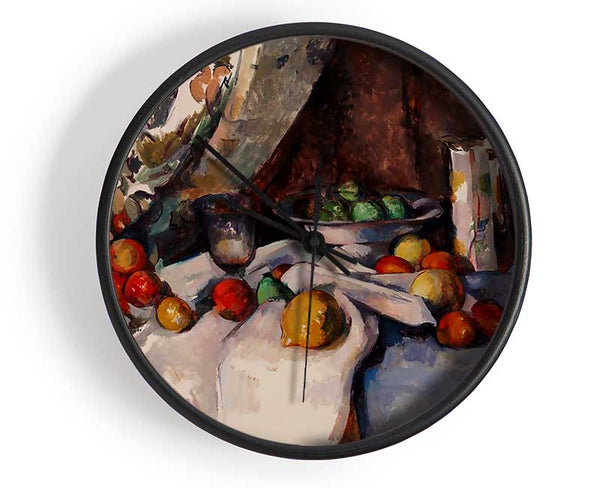 Cezanne Still Life With Apples Clock - Wallart-Direct UK