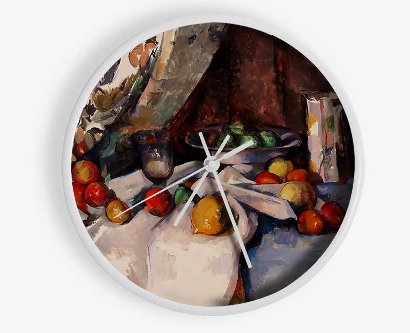 Cezanne Still Life With Apples Clock - Wallart-Direct UK