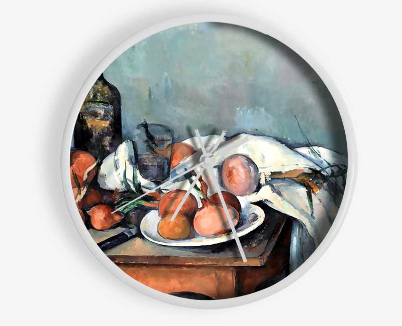 Cezanne Still Life With Onions Clock - Wallart-Direct UK