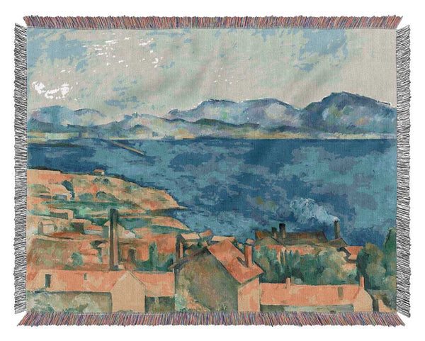 Cezanne The Bay Of Marseilles Woven Blanket