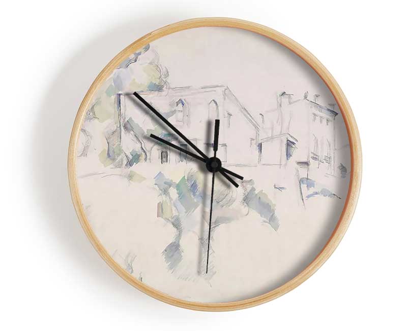 Cezanne View Of The Chateau Noir Clock - Wallart-Direct UK