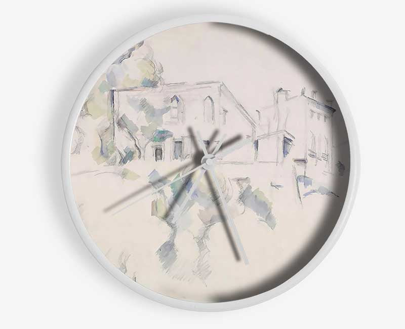 Cezanne View Of The Chateau Noir Clock - Wallart-Direct UK