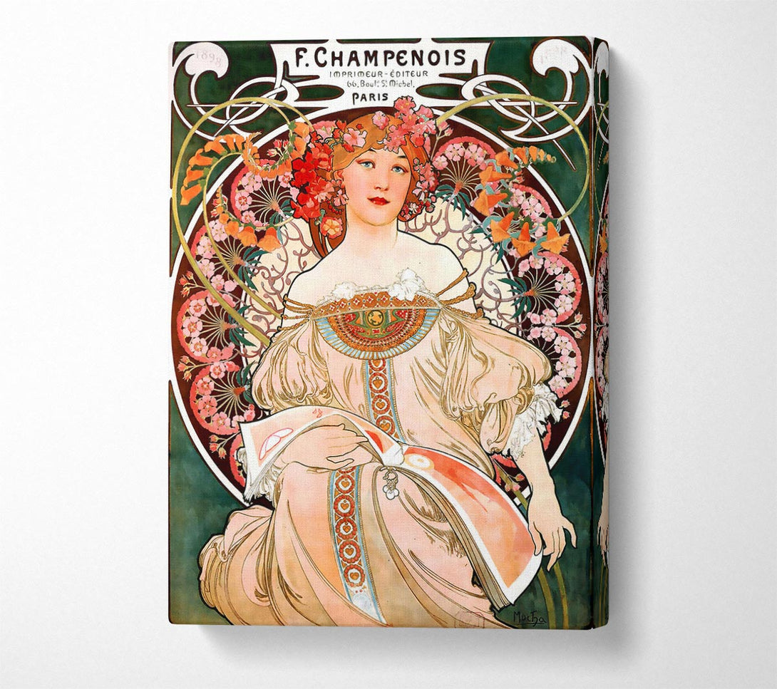 Picture of Alphonse Mucha Champenois Canvas Print Wall Art