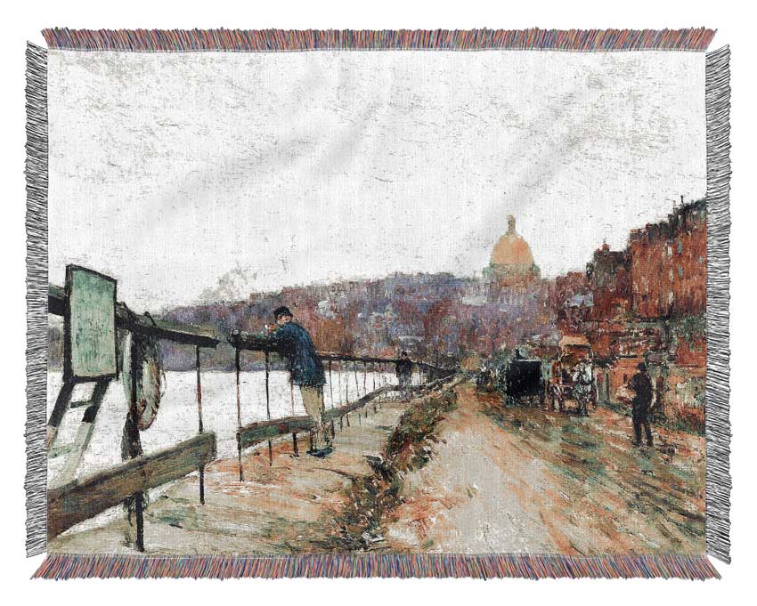 Hassam Charles River Und Beacon Hill Woven Blanket