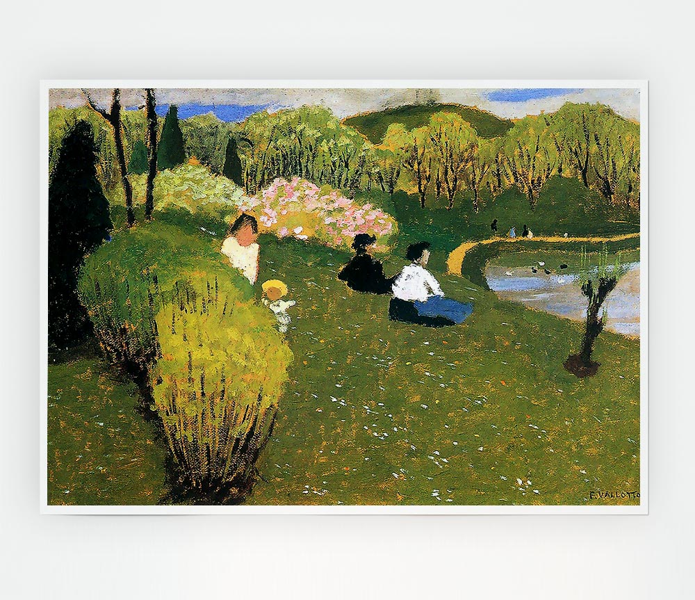 Felix Vallotton Children At A Pond Print Poster Wall Art