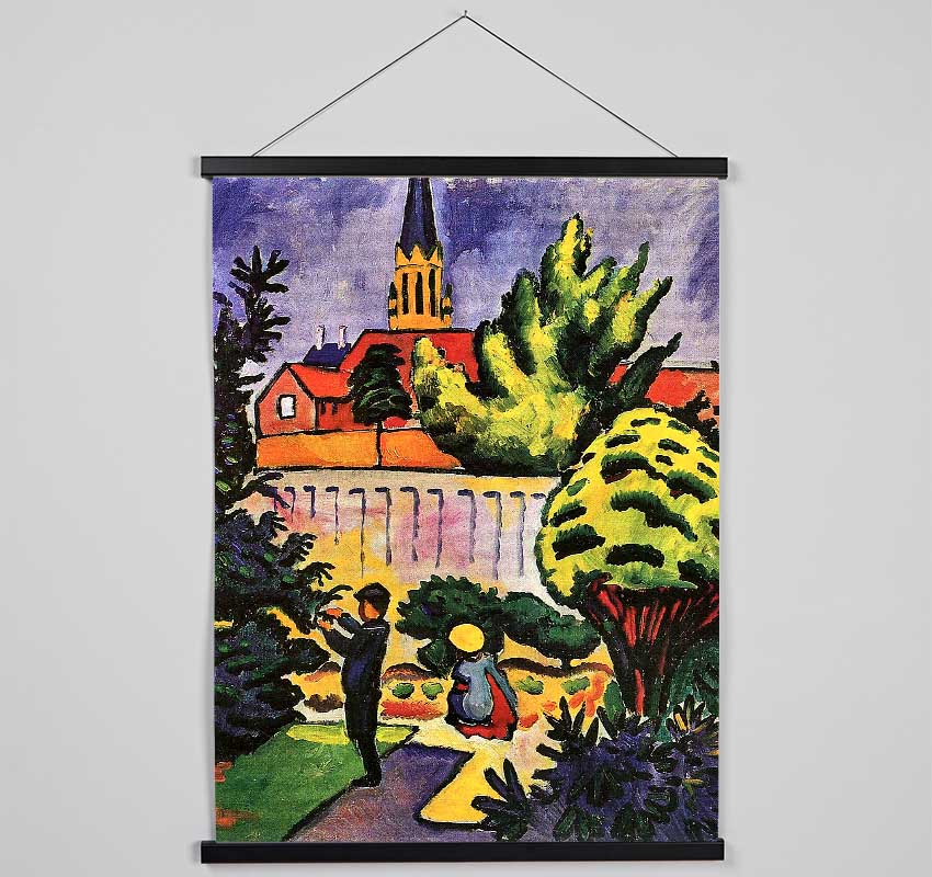 August Macke Children In The Garden Hanging Poster - Wallart-Direct UK