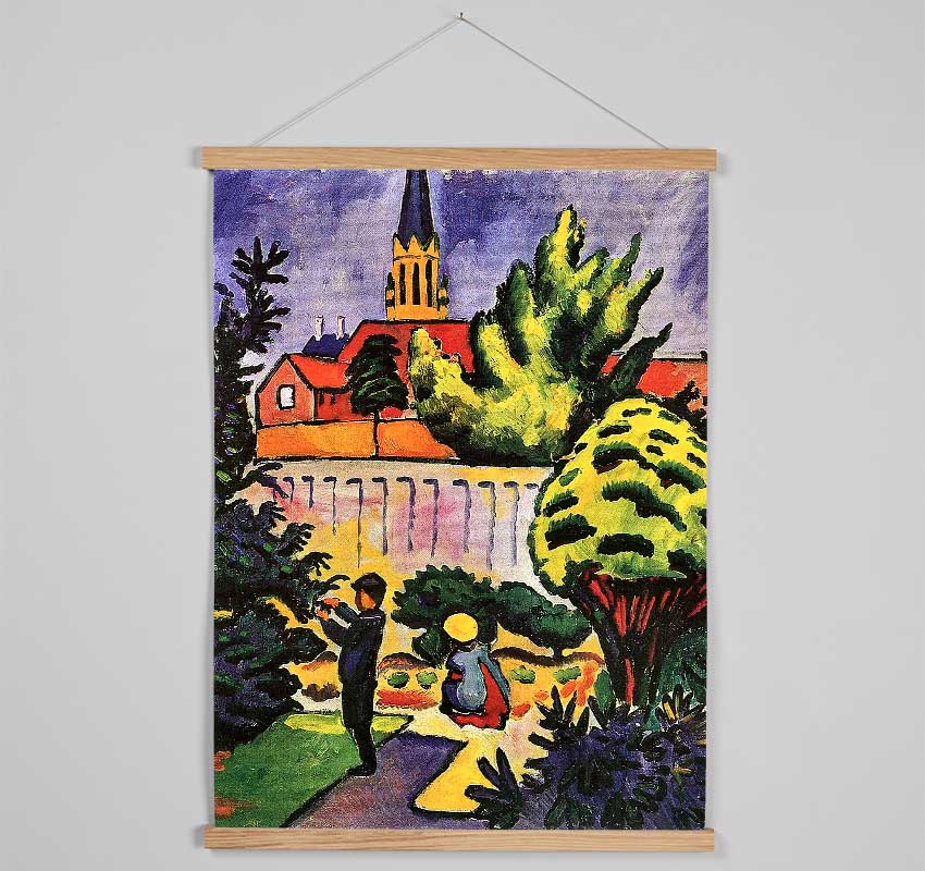 August Macke Children In The Garden Hanging Poster - Wallart-Direct UK