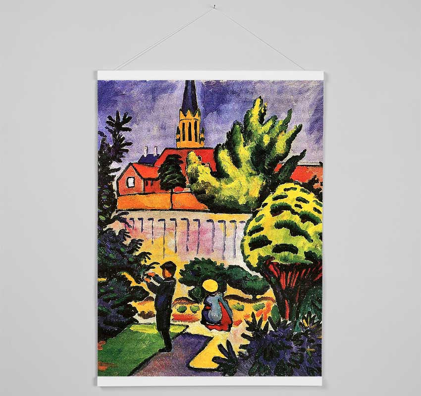 August Macke Children In The Garden Hanging Poster - Wallart-Direct UK