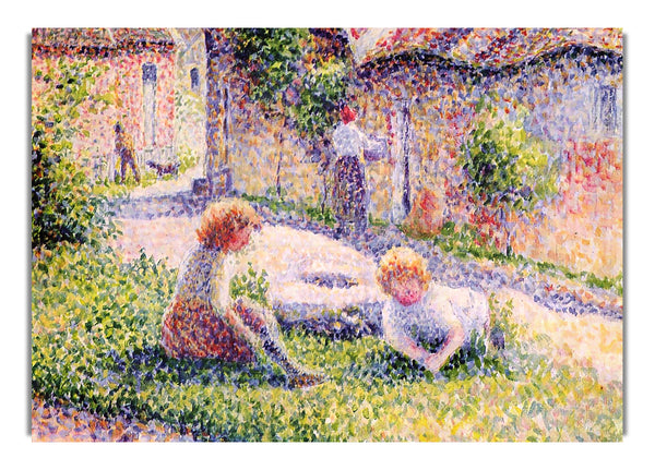 Children On A Farm By Pissarro