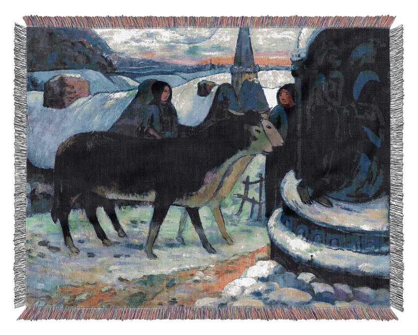 Gauguin Christmas Woven Blanket