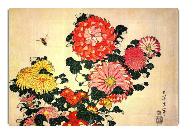 Chrysanthemum And Bee By Hokusai