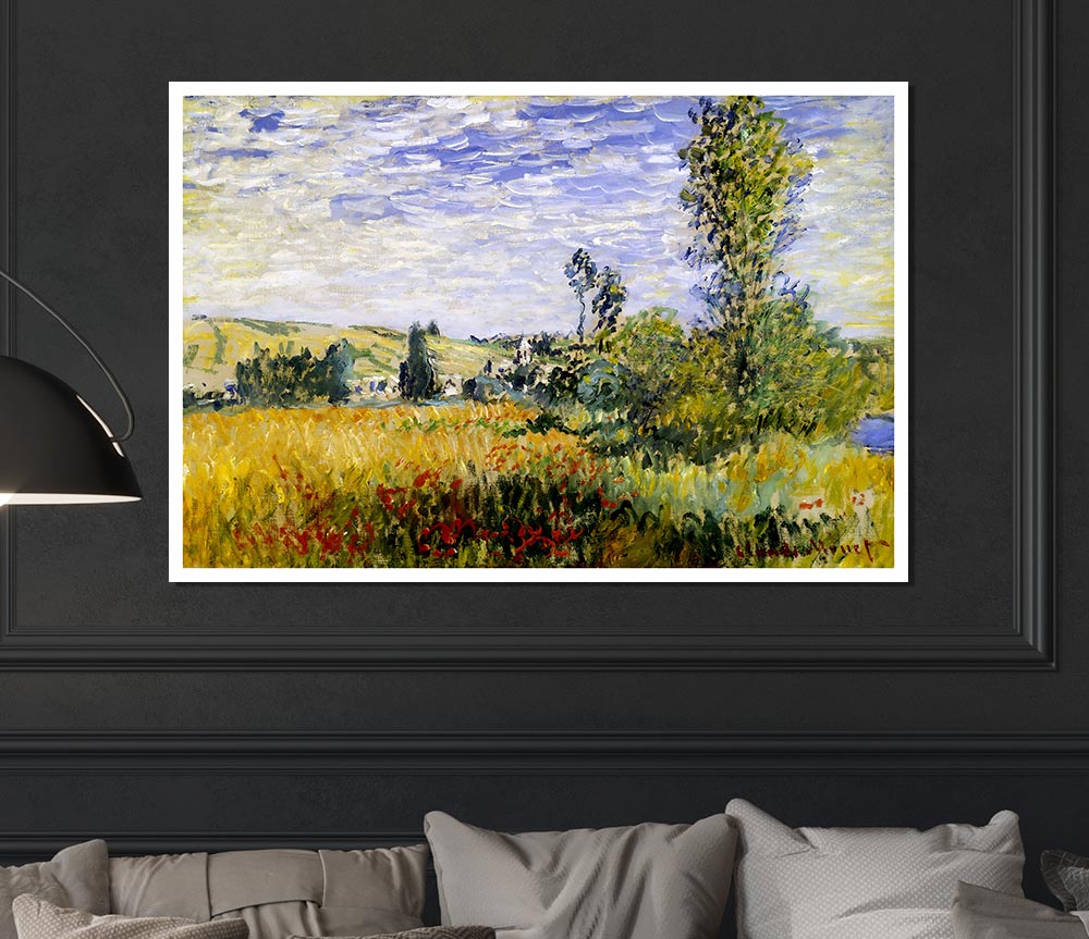 Claude Monet Fields Print Poster Wall Art