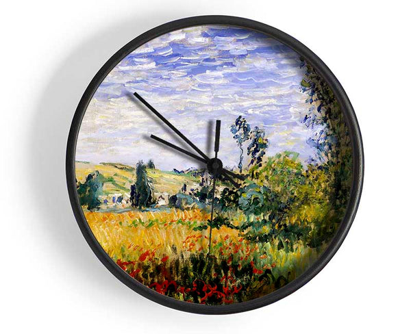 Claude Monet Fields Clock - Wallart-Direct UK