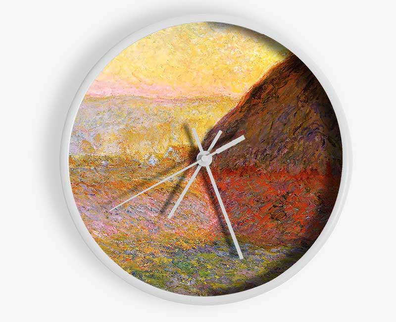 Claude Monet Gray stacks 1 Clock - Wallart-Direct UK