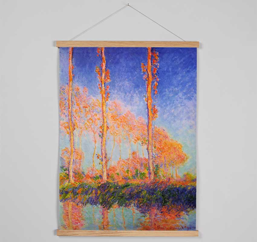 Claude Monet Poplars At Philadelphia Hanging Poster - Wallart-Direct UK