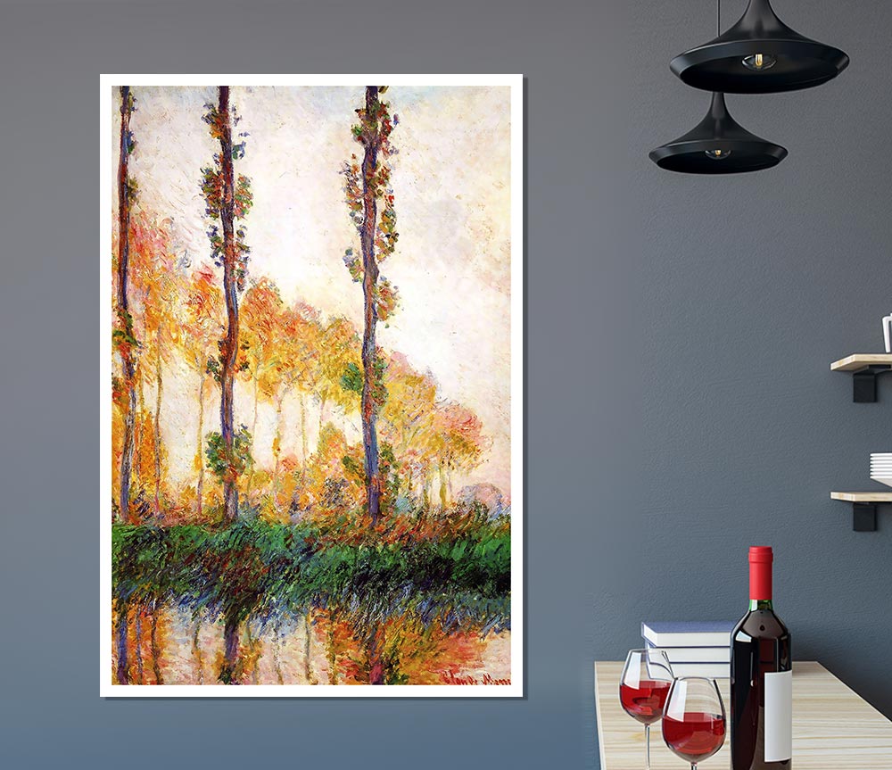 Claude Monet Poplars In Autumn 2 Print Poster Wall Art