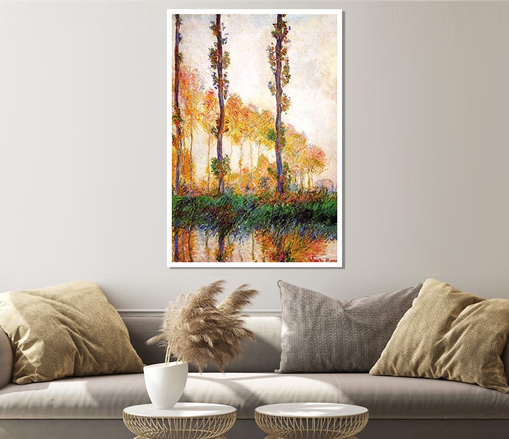 Claude Monet Poplars In Autumn 2 Print Poster Wall Art