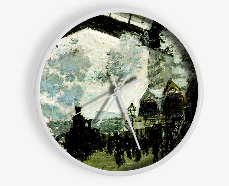 Claude Monet The Saint-Lazare Station Clock - Wallart-Direct UK