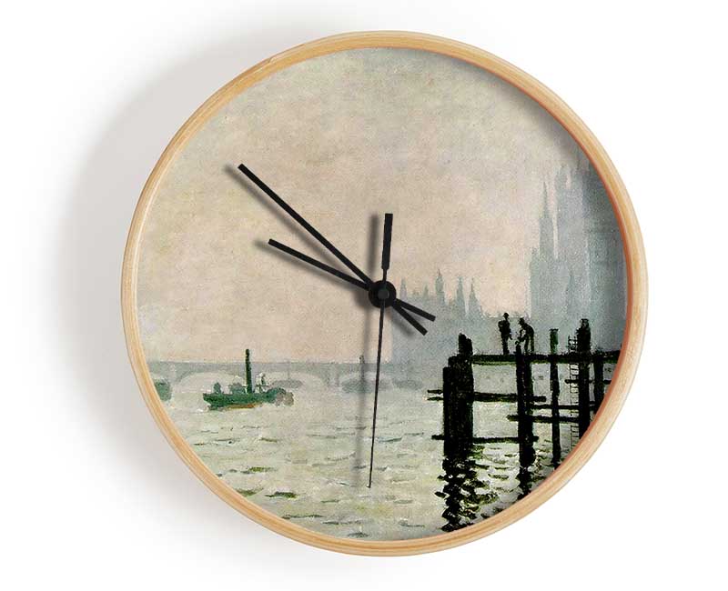 Claude Monet The Thames And The Houses Of Parliament Clock - Wallart-Direct UK