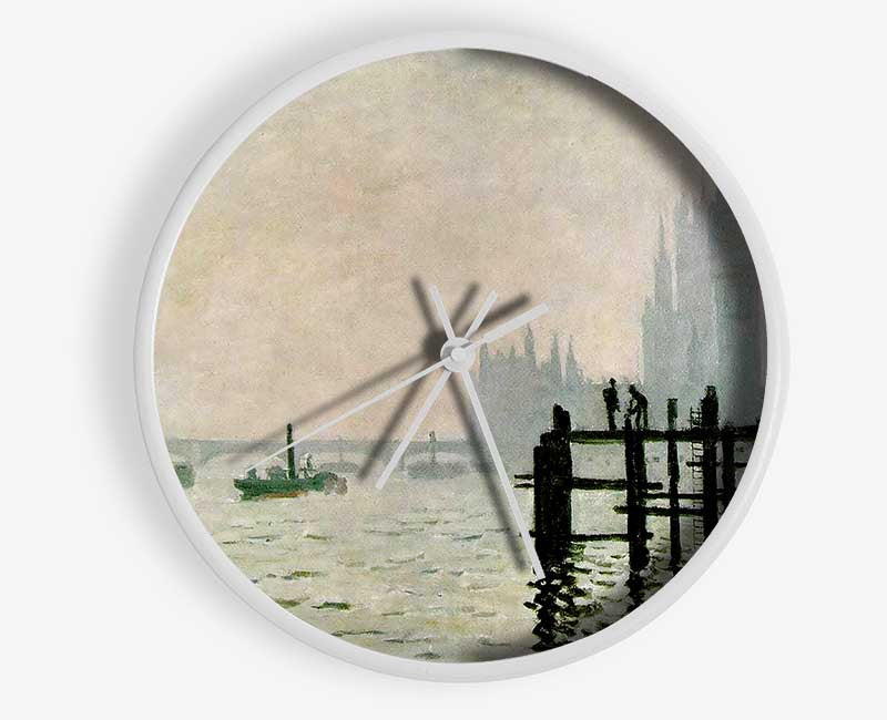 Claude Monet The Thames And The Houses Of Parliament Clock - Wallart-Direct UK