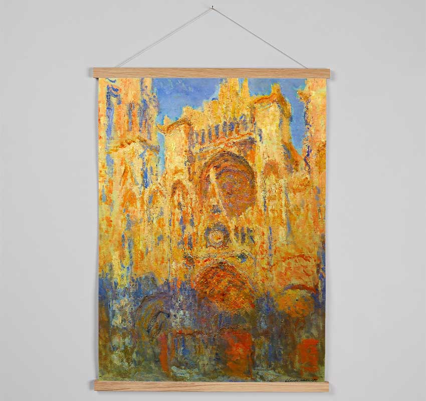 Claude Monet Rouen Cathedral Facade At Sunset Hanging Poster - Wallart-Direct UK