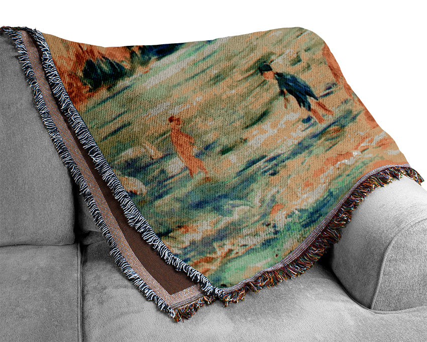 Renoir Cliffs At Guernsey Woven Blanket