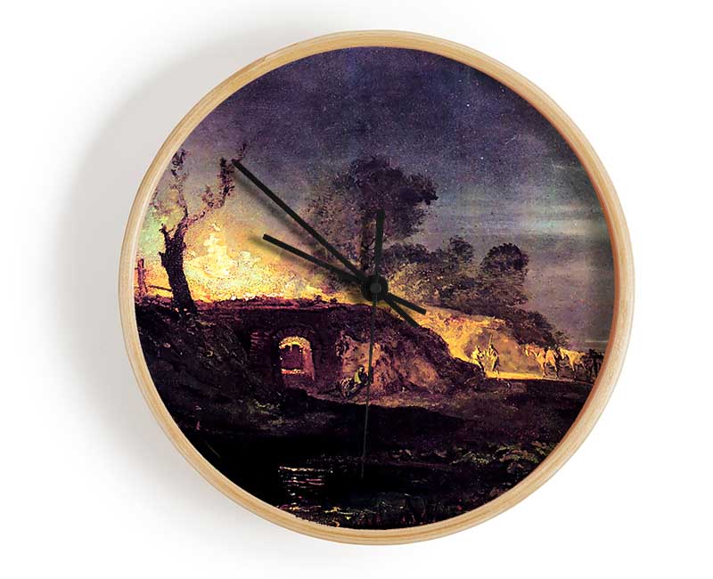 Joseph Mallord Turner Coalbrookdale Clock - Wallart-Direct UK