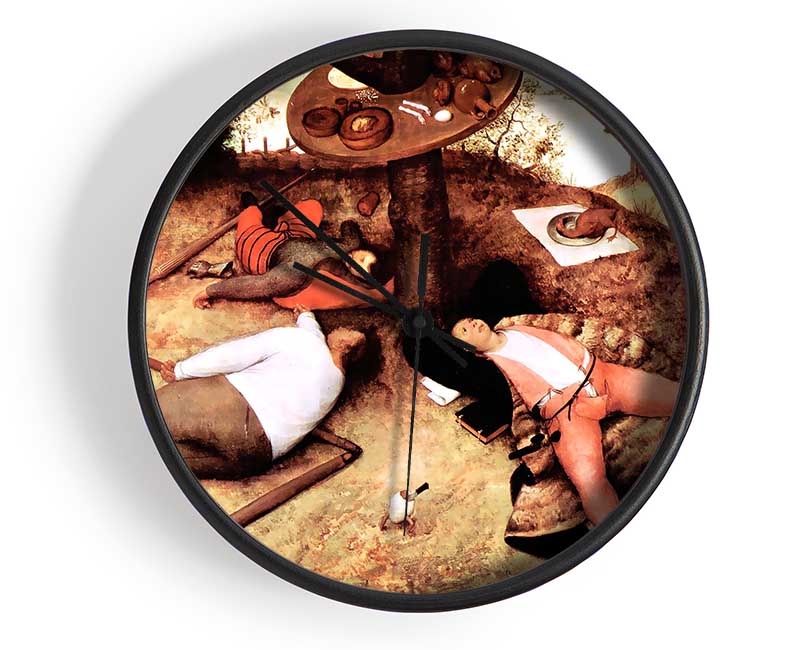 Pieter Bruegel Cockaigne 1 Clock - Wallart-Direct UK